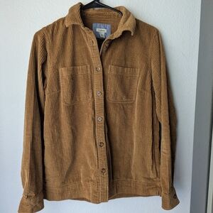 Brown Corduroy Button-Up Shirt